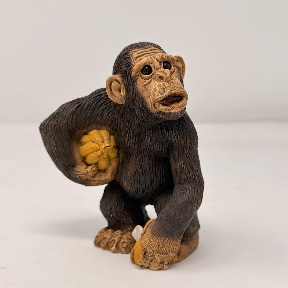 Vintage 1985 Stone Critters‎ Chimpanzee Figurine SC-195 United Design Corp USA - Picture 5 of 16